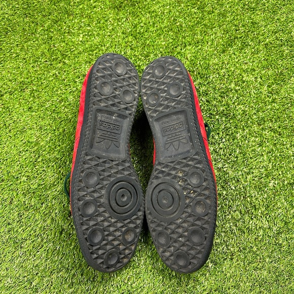 USED ADIDAS ORIGINALS BLACKBURN CITY SERIES TRAINERS SZ 13 RED SUEDE GREEN BLACK - Picture 7 of 8